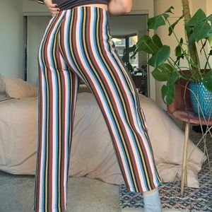 Rainbow Colorful Knit Pant -Urban Outfitters